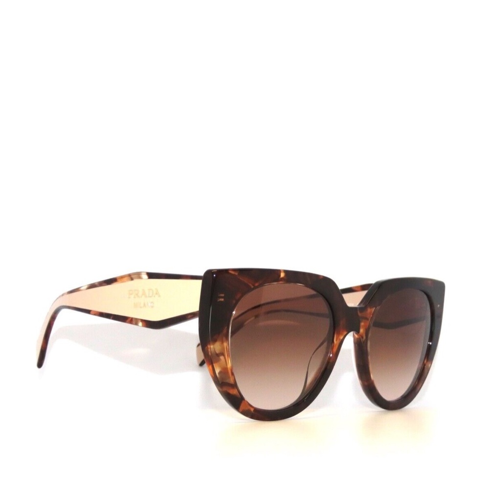 Prada 14WS 14 01R0A6 Tortoise Caramel Powder Brown Gradient Sunglasses PR14WS - Picture 3 of 6